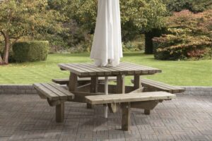 Picknicktafel Vierkant 195x195 cm - Afbeelding 2