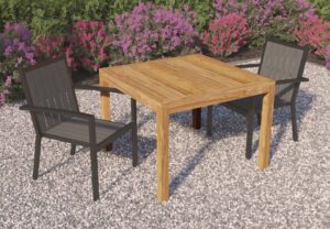 Teak tuintafel vierkant - Afbeelding 2