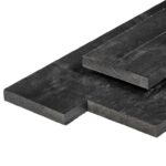 Plank fijnbezaagd zwart 2x20x400 cm