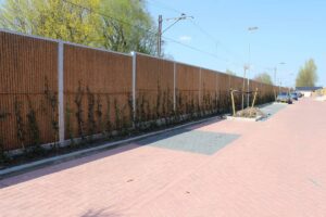 Paal voor dubbelzijdig geluidsscherm