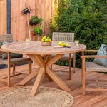 Teak tuintafel rond