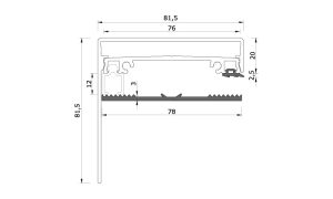 Klemprofielset - Oplegrubber - 80.10 RAL Zijkant Sierlijst - Afbeelding 2