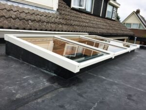 Lichtstraat Douglas lessenaarsdak met glas - Afbeelding 3