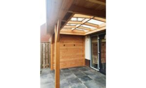 Lichtstraat Douglas zadeldak met glas - Afbeelding 3