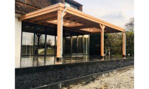 Lichtstraat Douglas zadeldak met glas - Afbeelding 4