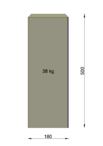 Betonpoer: 18x18x50cm (M20) - Afbeelding 2
