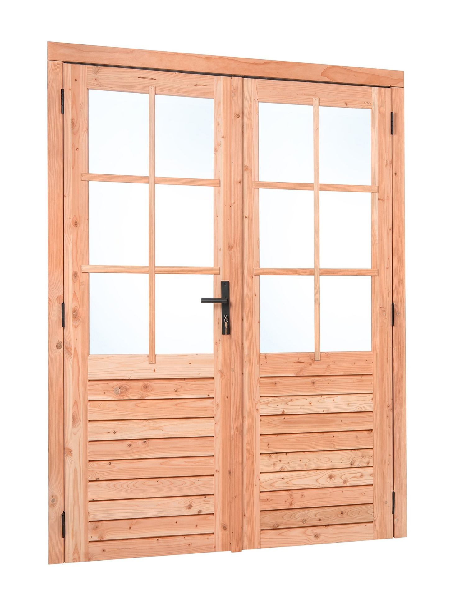 Red Class Wood dubbele glas deur, 6-ruits Dubbele glasdeur B1850 x H2050 mm buitenmaat Red Class Wood dubbele glas deur, 6-ruits Dubbele glasdeur B1850 x H2050 mm buitenmaat
