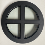 Rond raam vast 400 mm dubbel glas