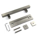 Deurgreepset schuifdeur RVS