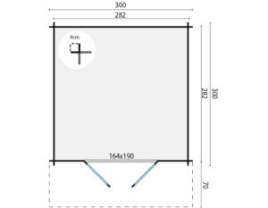 ALBACETE 300x300+70 cm - Afbeelding 2