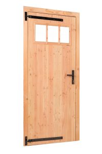Enkele opgeklampte deur met glas Douglas - Afbeelding 3