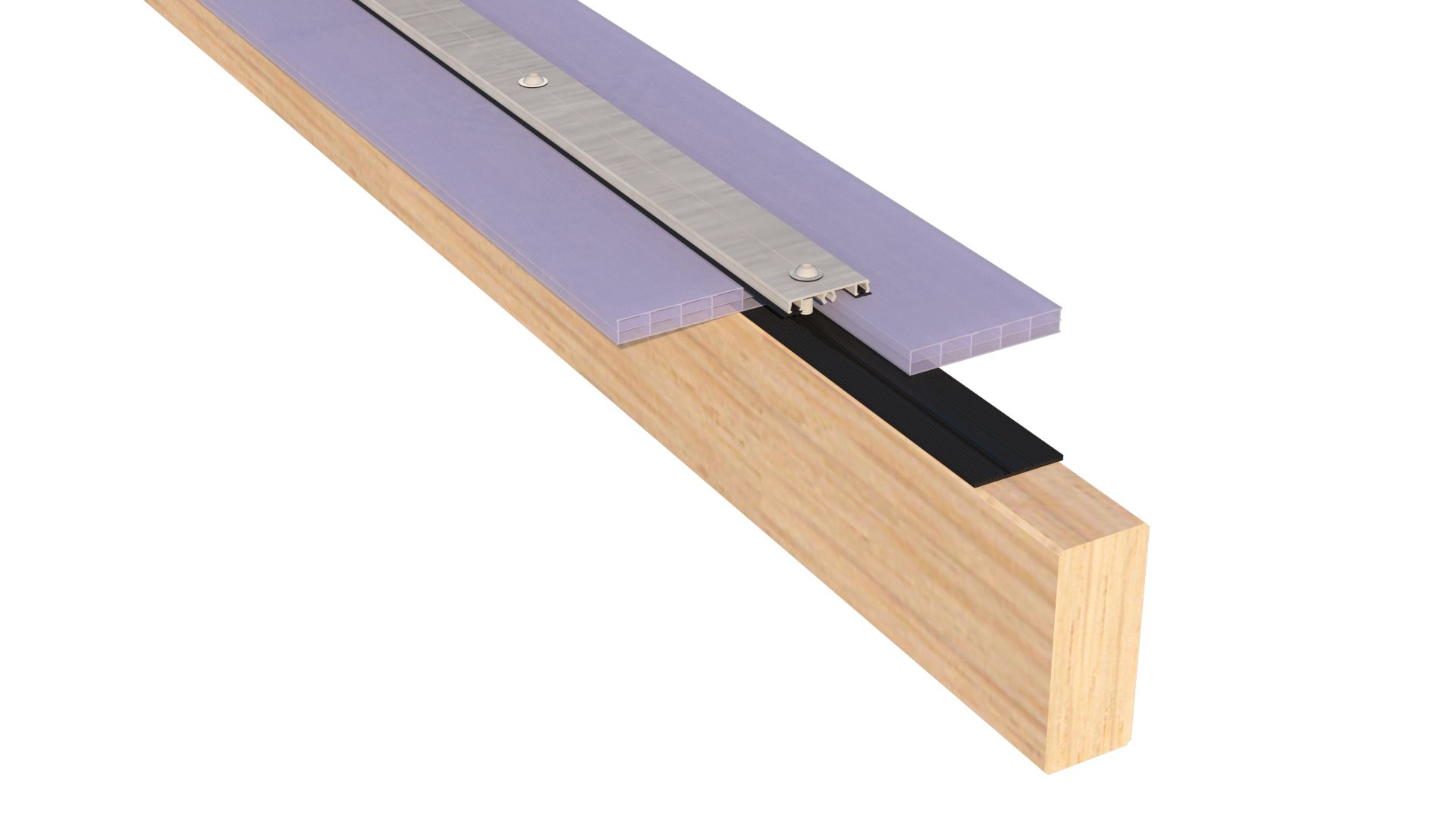 lt20 daksysteem Polycarbonaat Dakpakket Muuraanbouw - Afbeelding 1