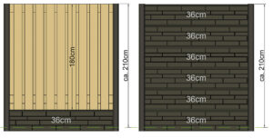 Tussen-Sleufpaal 284 cm antraciet - Afbeelding 3