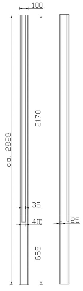 Tussen-Sleufpaal 284 cm antraciet - Afbeelding 4