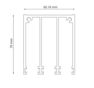 Glazen schuifwand 2460 x 2240 mm - Afbeelding 3