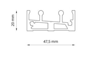 Glazen schuifwand 1640 x 2240 mm - Afbeelding 3