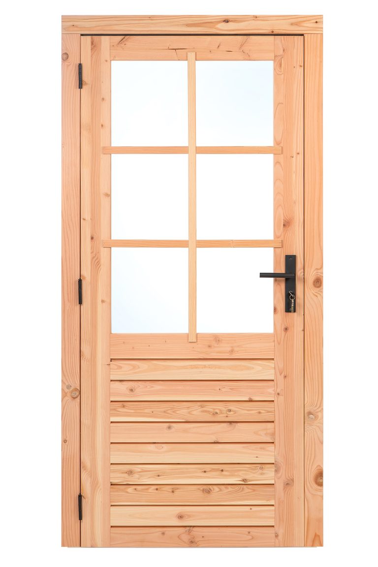 Douglas enkele glas deur 6-ruits B1000xH2050mm buitenmaat, linksdraaiend