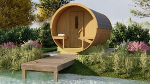 Saunabarrel Thermowood Ø205x350/400 cm