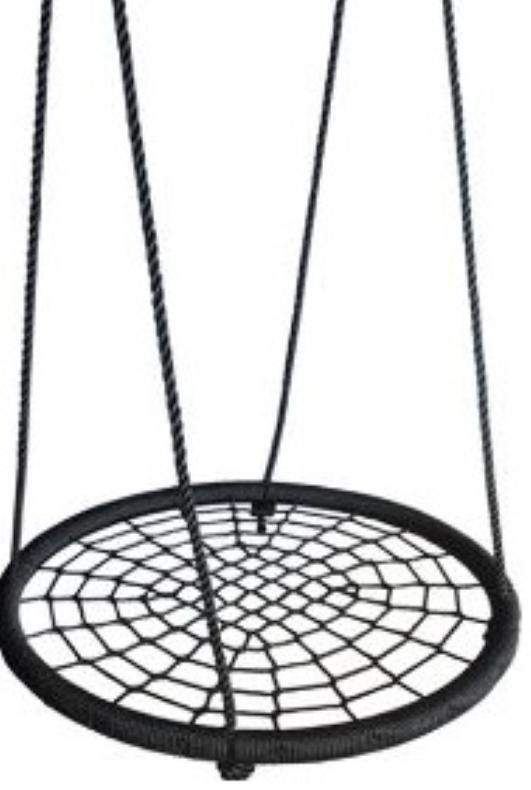 nestschommel zwart (Medium) Nestschommel zwart 95 cm - Afbeelding 1
