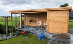 Hybride zijwand terrasoverkapping - Afbeelding 2