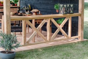 Kruishekwerk Red class 300x75 cm - Afbeelding 2