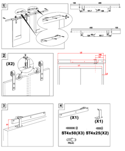 Softclosesysteem zwart schuifdeur - Afbeelding 2