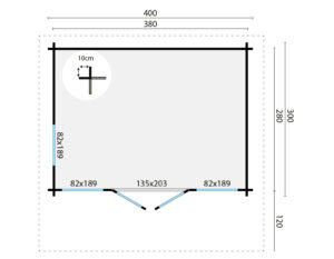 JAMES 400x300+120 cm - Afbeelding 2