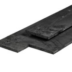 Kantplank 2,5x25 cm Zwart Douglas