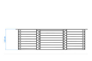 Luxe houten zwembad Cabana Beach 434x401x116 cm - Afbeelding 3