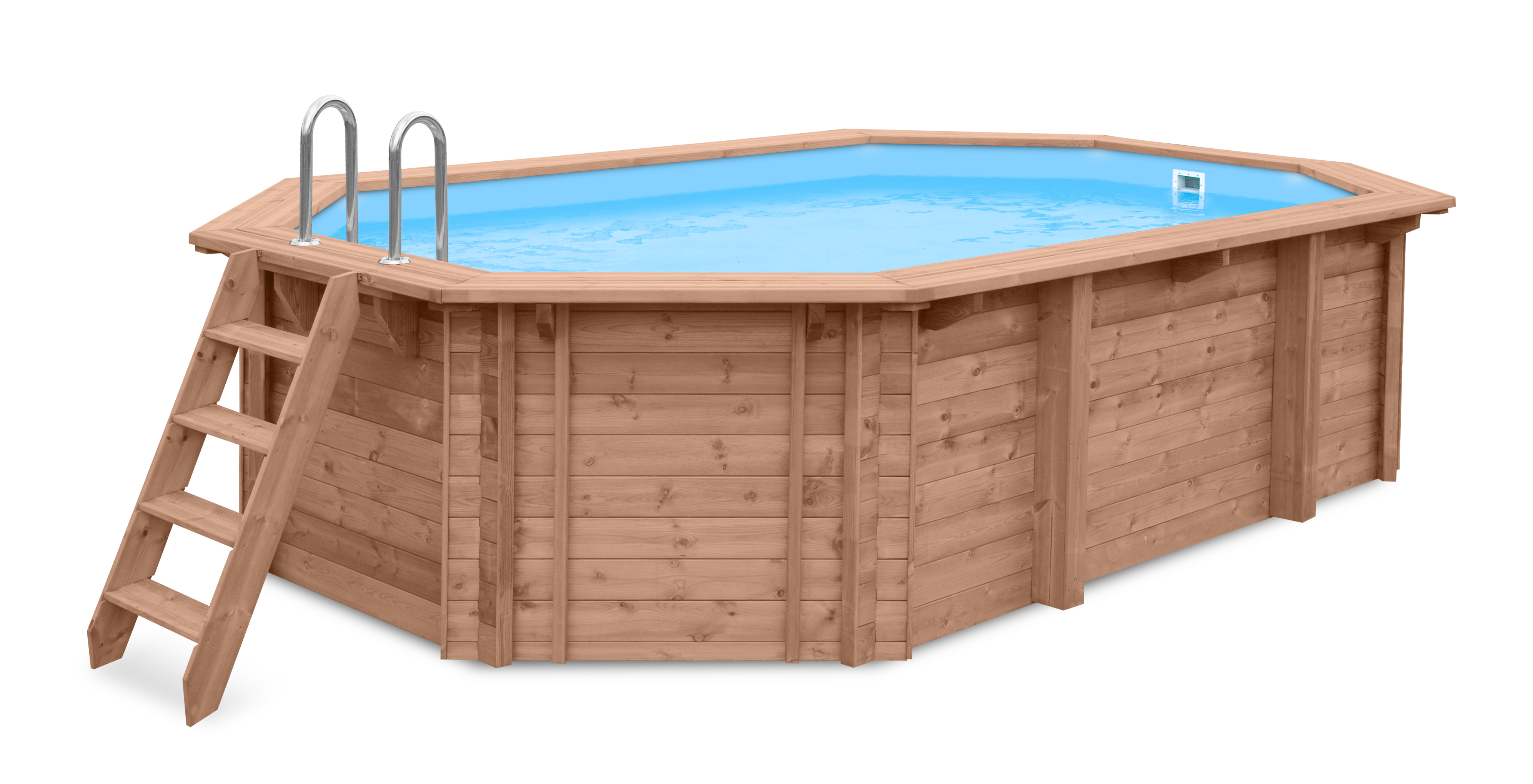 43x0504-P03 Luxe houten zwembad Daaibooi Beach 563x352x124 cm - Afbeelding 1