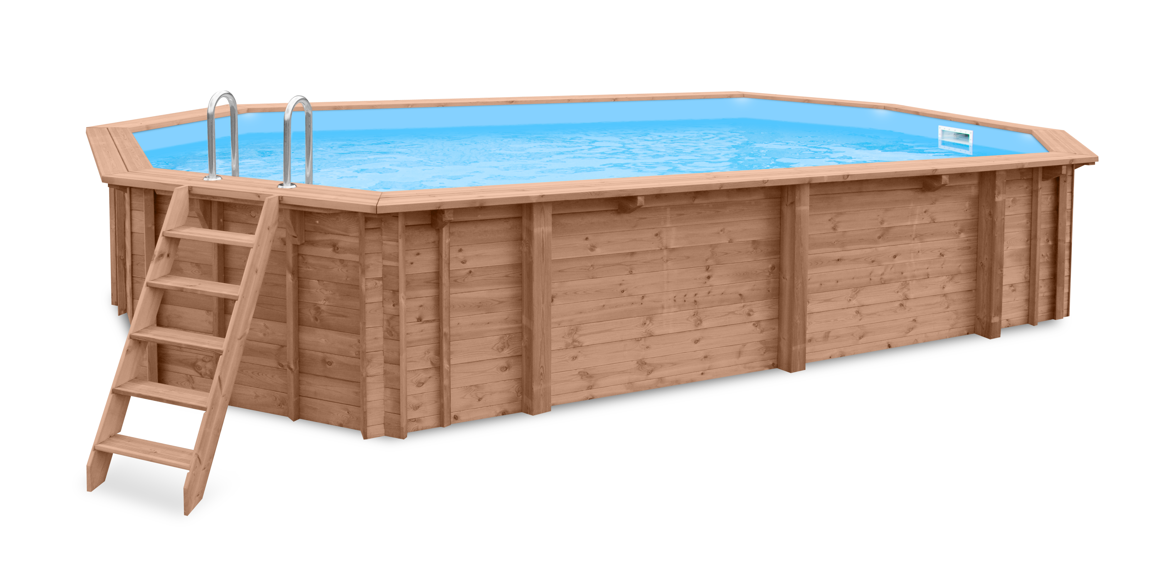 43x0505-P03 Luxe houten zwembad Playa Porto Marie 727x396x138 cm - Afbeelding 1