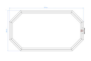 Luxe houten zwembad Playa Porto Marie 727x396x138 cm - Afbeelding 2