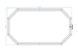 Luxe houten zwembad Cas Abou 814x460x138 cm - Afbeelding 2