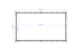Luxe houten zwembad Playa Forti 834x492x138 cm - Afbeelding 2