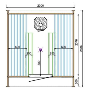 POD sauna 260cm -  Tolva - Afbeelding 2
