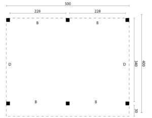 DHZ plat dak Rijssen 500x400 cm zwart - Afbeelding 2