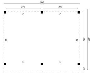 DHZ plat dak Rijssen 600x400 cm zwart - Afbeelding 2
