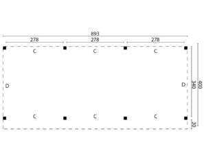 DHZ plat dak Rijssen 900x400 cm zwart - Afbeelding 2