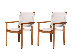 Teak tuinstoelen Riau (2 st.)