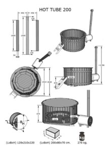 Hottub hout EXT Ø200 - externe kachel - Afbeelding 2
