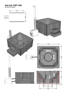 Luxe Hottub Square 189x189 cm - Afbeelding 4