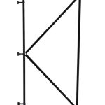 IJzeren poortframe 100x180 cm zwart