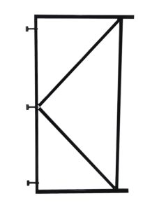 IJzeren poortframe 100x180 cm zwart