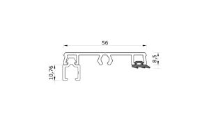 Klemprofiel 60.8 Zijkant - tbv 8mm glas - Afbeelding 4