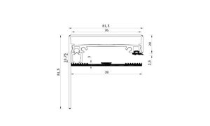 Klemprofielset - Oplegrubber - 80.8 RAL Zijkant Sierlijst - Afbeelding 2