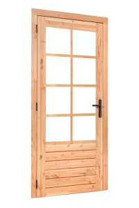 Douglas enkele glas deur dubbelglas 8-ruits B1100xH2150mm buitenmaat, linksdraaiend