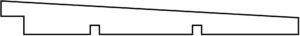 Zweeds rabat 1,1-2,2x19,5 cm Douglas Zwart Eco - Afbeelding 2