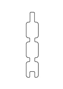Dubbelzijdig Triple profiel 2.8x14.5 cm Douglas - Afbeelding 2