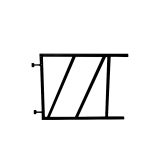 IJzeren poortframe 100x80 cm zwart