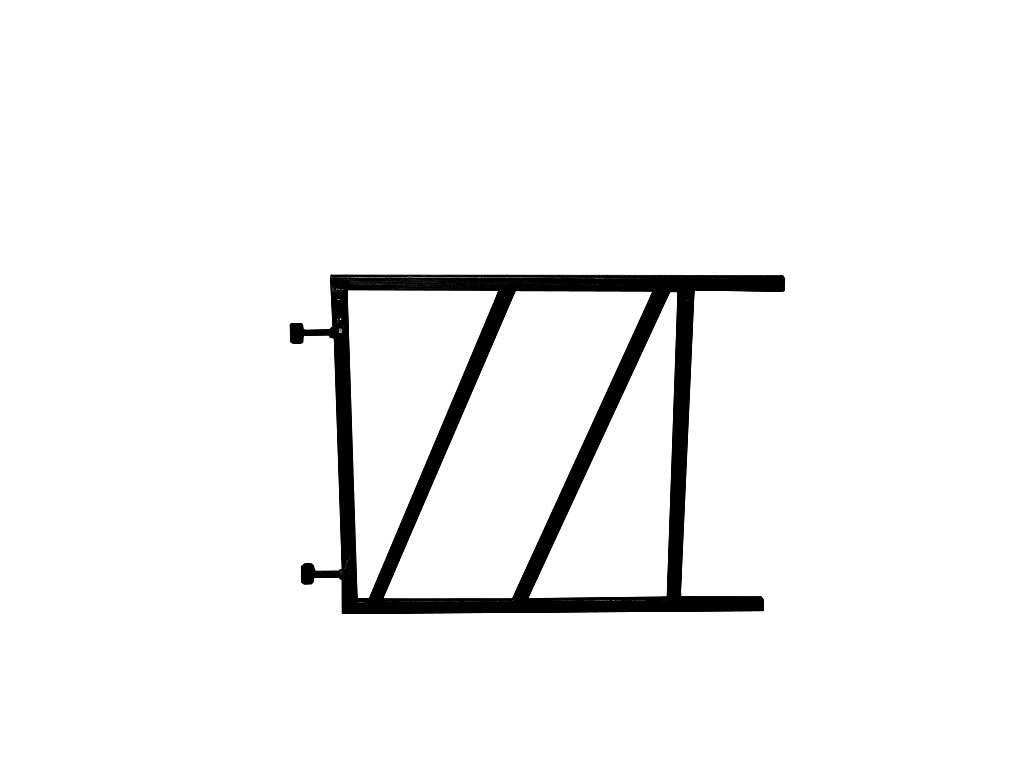 PO-70 IJzeren poortframe 120-150x80 cm zwart - Afbeelding 1